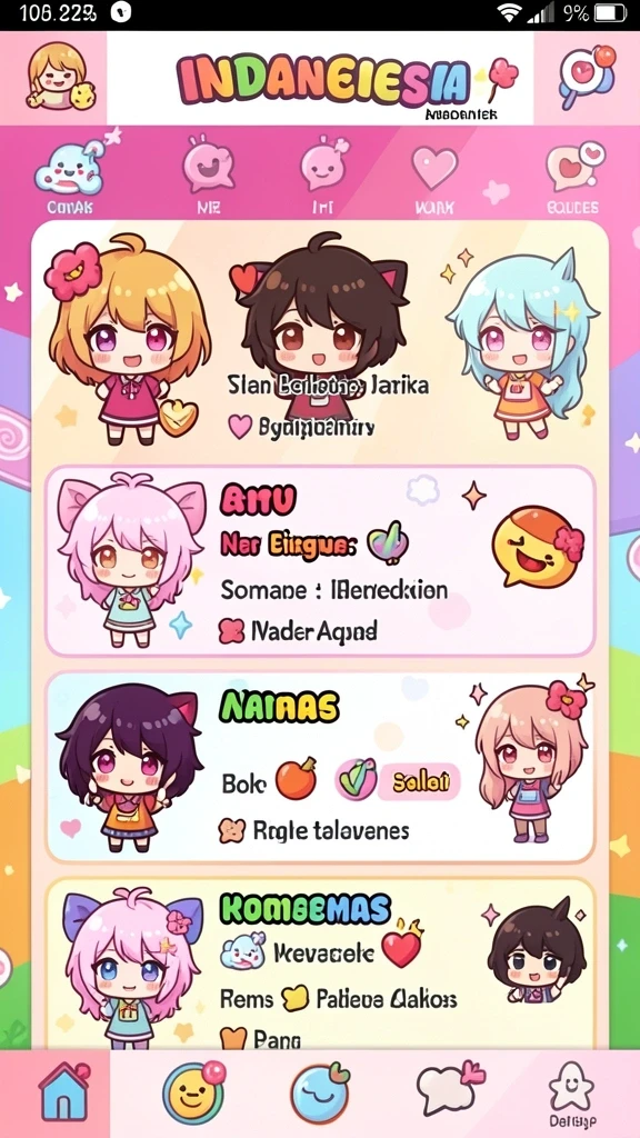 Tampilan menu utama yang menarik dan mudah dipahami.