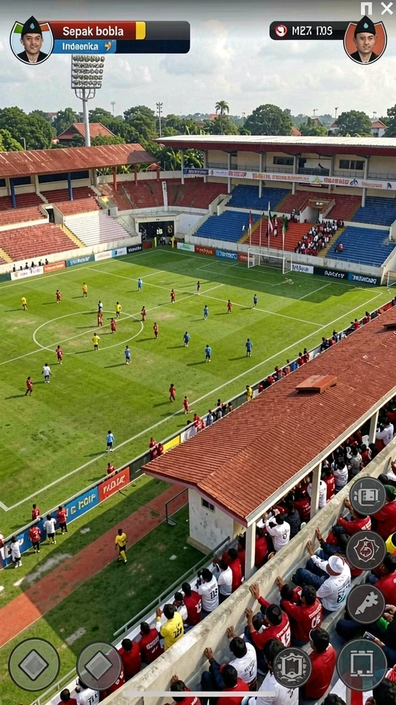 Desain level yang penuh warna dan detail.