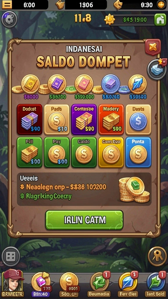 Desain grafis yang menarik dalam setiap kategori game.