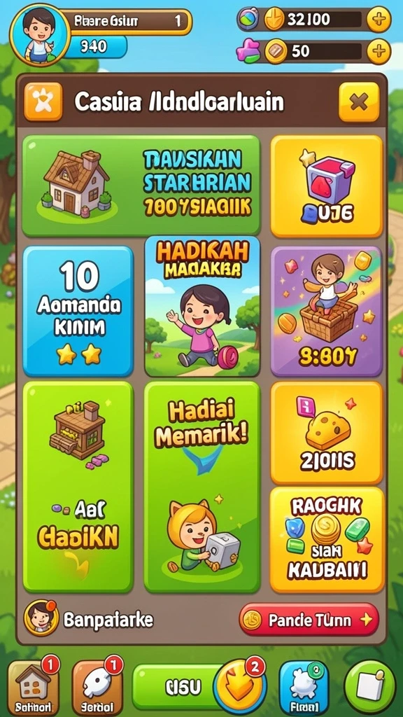 Tampilan awal aplikasi yang menarik dengan navigasi mudah.