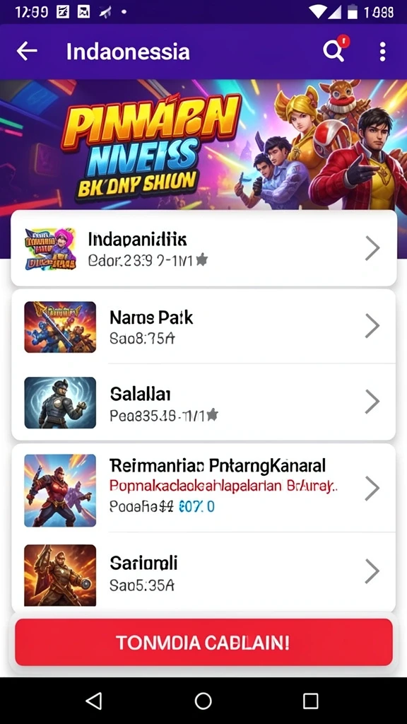 Tangkapan layar pertama menampilkan tampilan antarmuka permainan yang menarik.