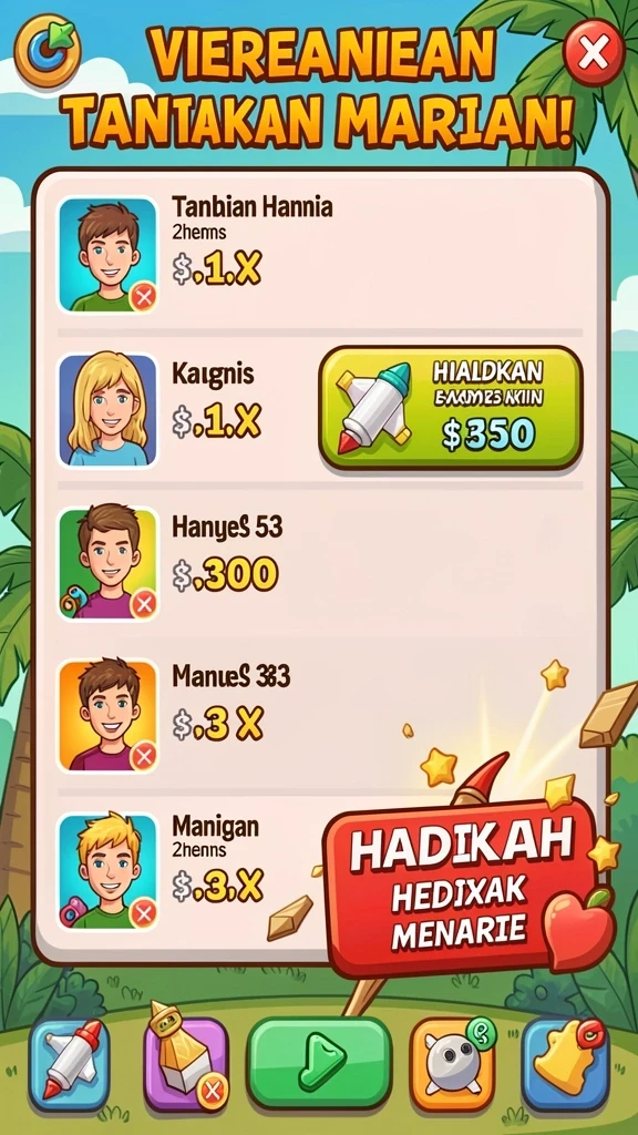 Karakter menarik dengan desain yang unik.
