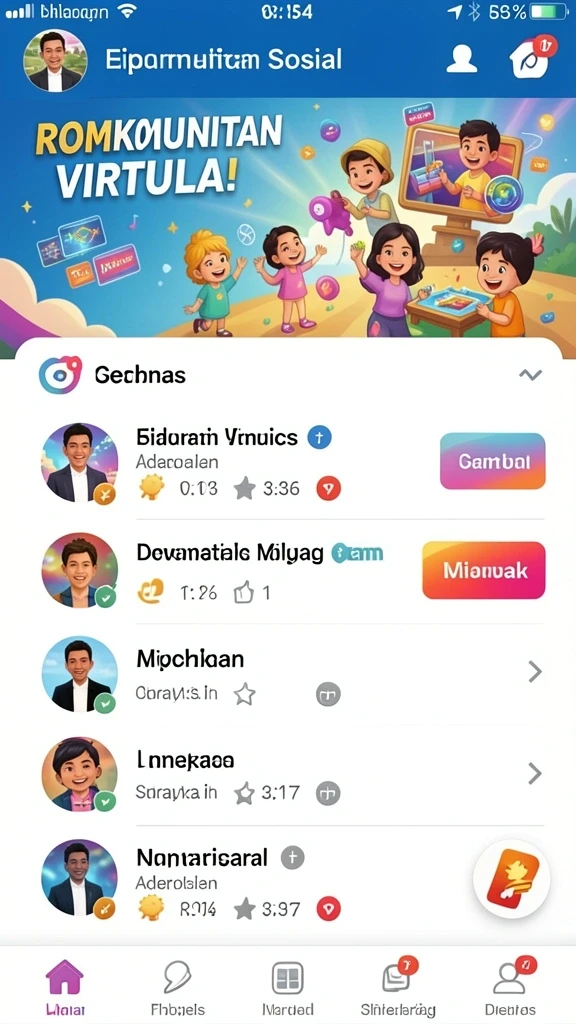 Tampilan awal aplikasi LANGIT99 yang menarik.