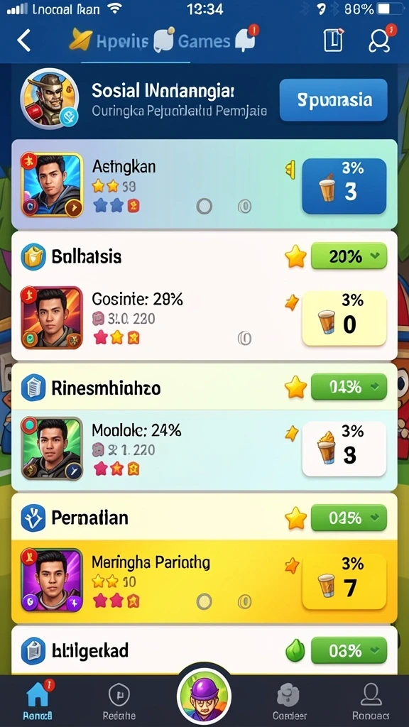 Tampilan awal yang menarik dan interaktif.