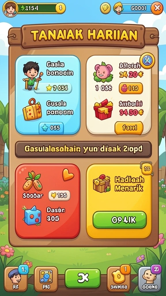 Fitur leaderboard untuk bersaing dengan pemain lain.