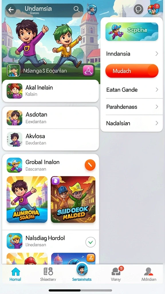 Karakter unik dengan kemampuan yang berbeda.