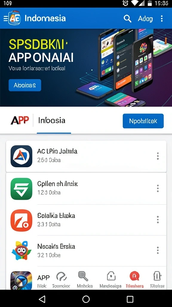 Tampilan awal yang memikat dan mudah dinavigasi.