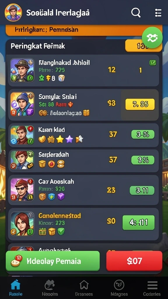 Berbagai mode permainan yang seru dan menantang.